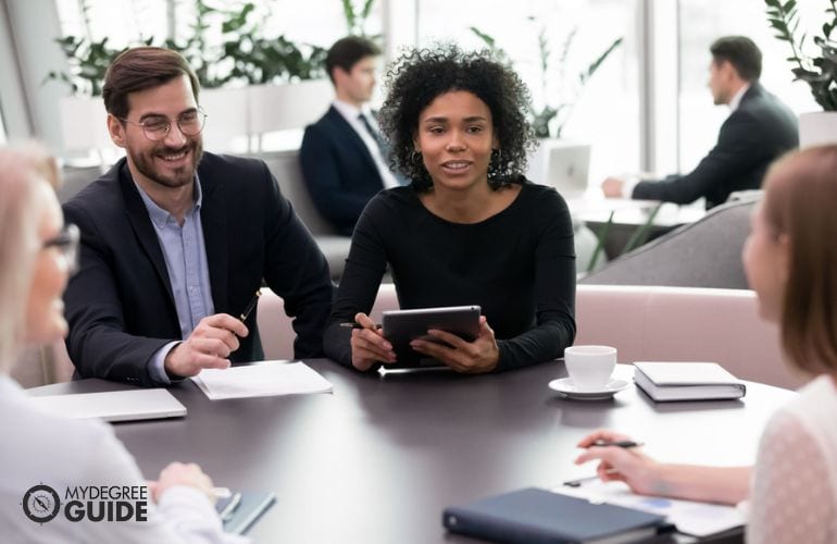 human resources managers interviewing employees