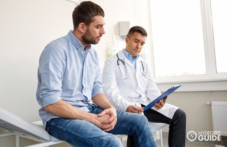 doctor giving advice to a patient