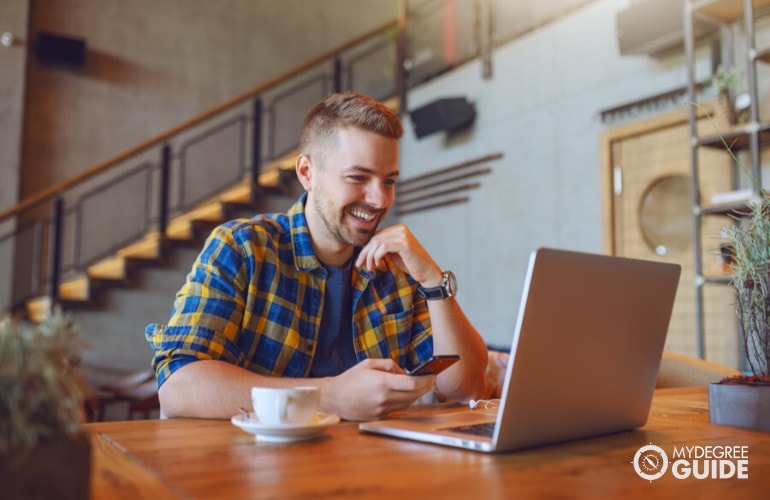 Masters in Information Technology Degree student studying online