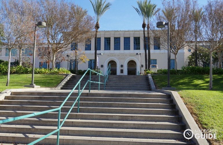 a professional group touring a university campus