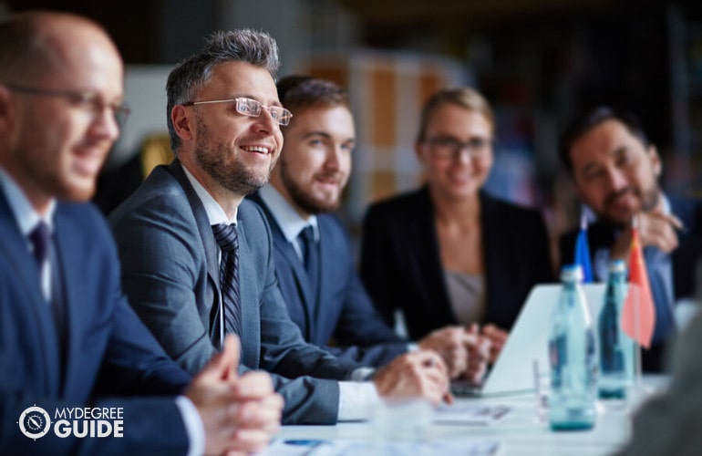 Political Scientists in conference