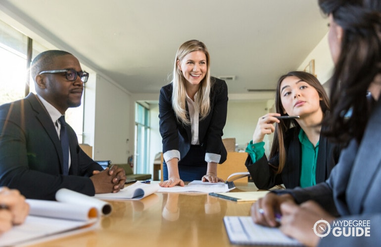 board members of a Nonprofit organization having a meeting