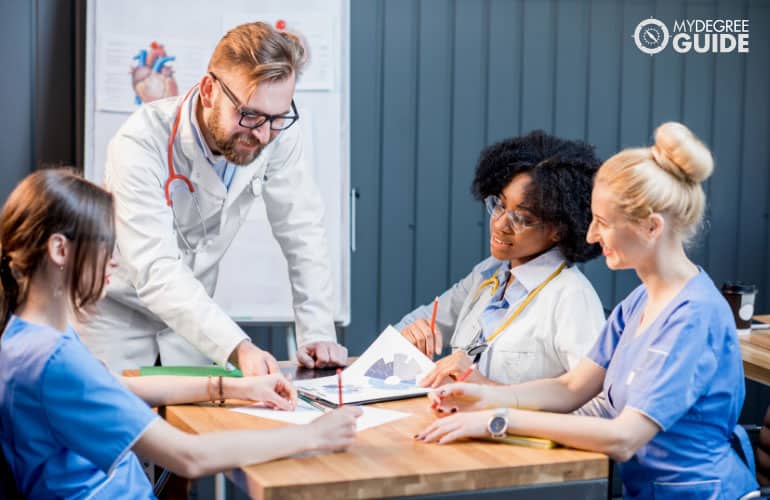 healthcare professionals in a meeting