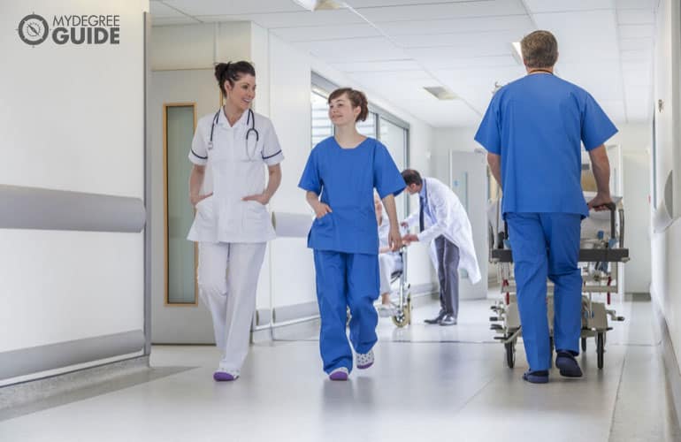 nurses working in a hospital