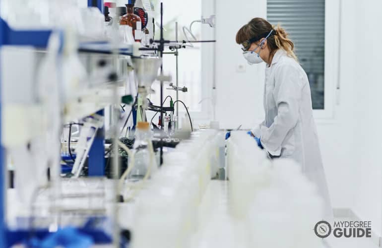 health safety specialists working in a laboratory