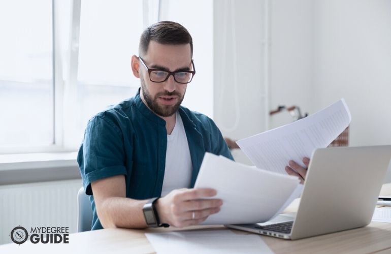 Man preparing requirements for Occupational Therapy Bachelor's Degree