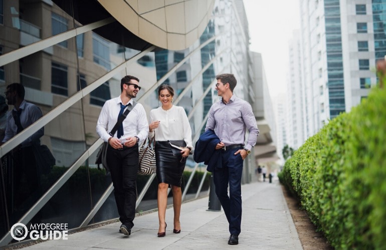 business people walking