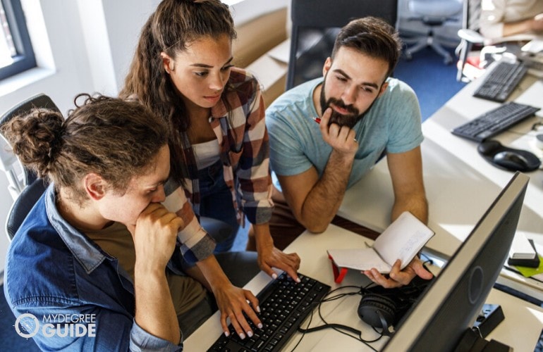 Computer Engineers working together in a project