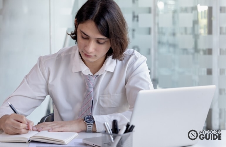 Man taking Online Bachelor's in Health Education