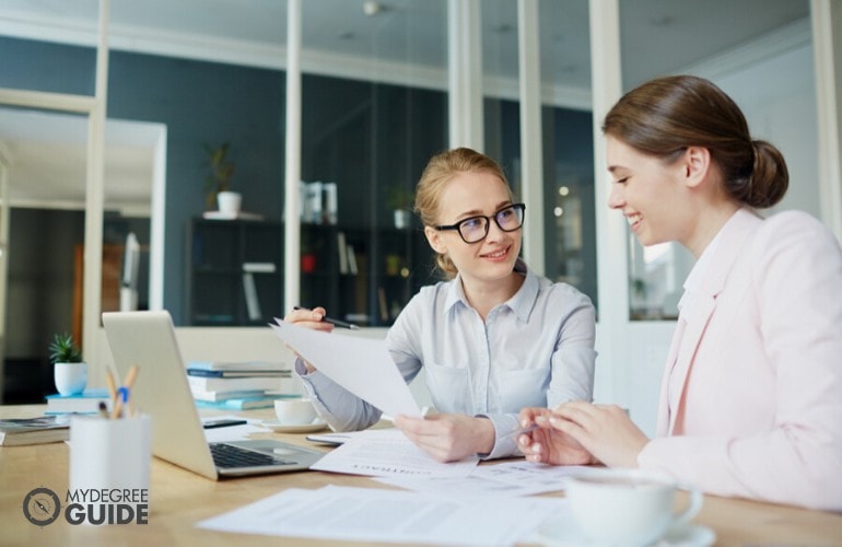 accountants working in the office