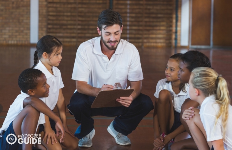 PE teacher in an elementary school