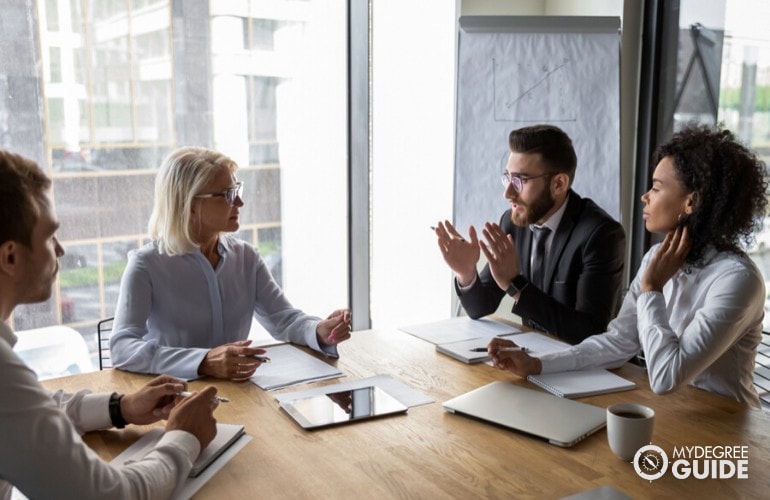 operations managers in a meeting