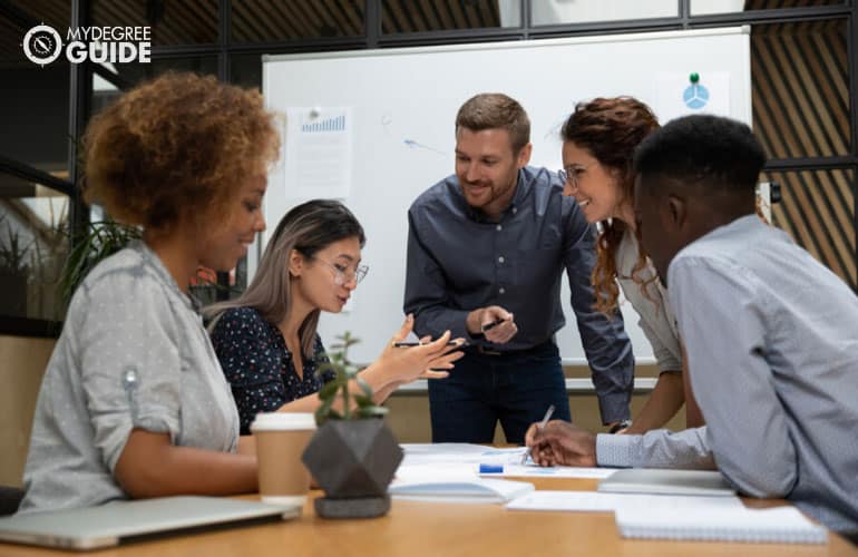 Operations Research Analysts collaborating during a meeting