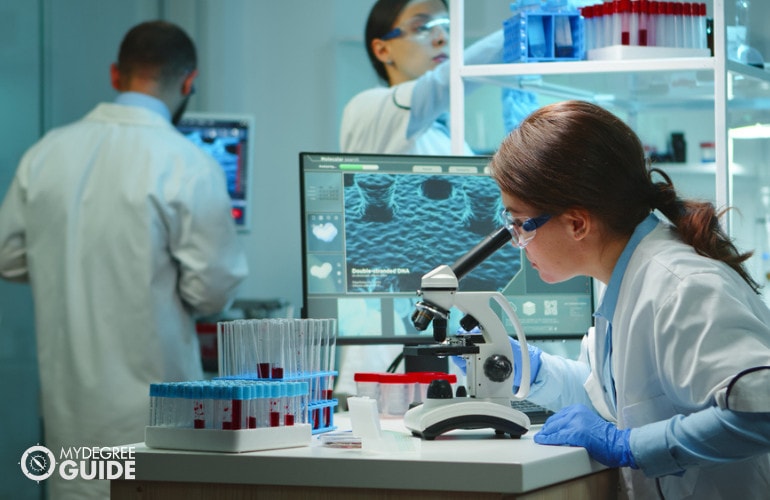 Biologists & Immunologist working in the lab