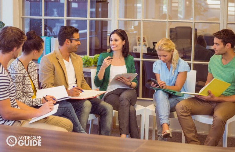 human resources consultants sharing their ideas during a meeting