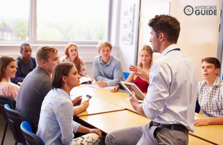 students in class