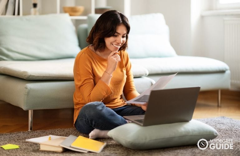 Woman preparing requirements for Physical Therapy Assistant 