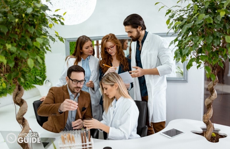 biologists in a meeting 