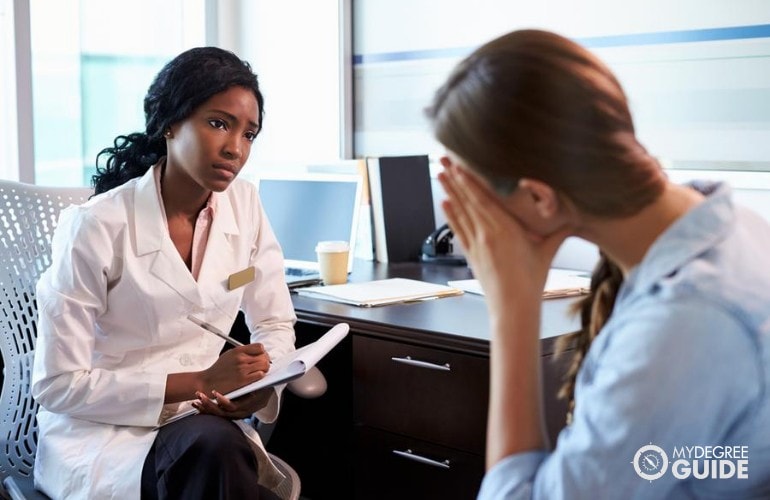 counselor and patient during counseling