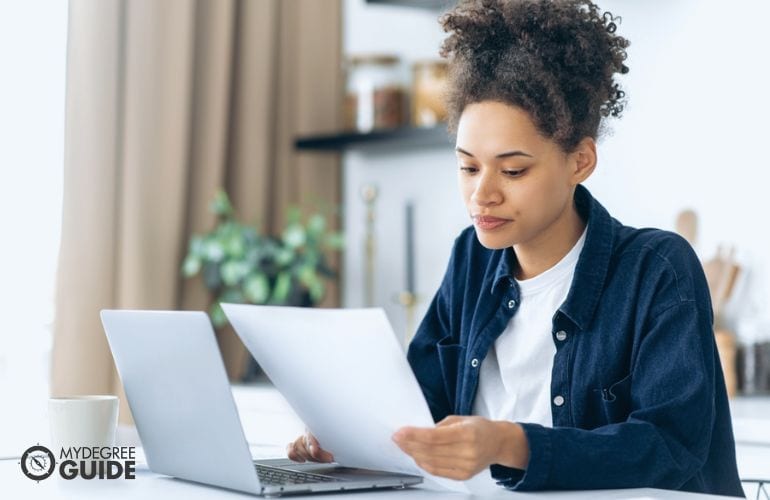 Woman preparing requirements for Self Paced Online Course