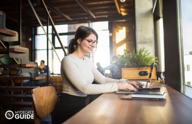 social worker taking certifications online