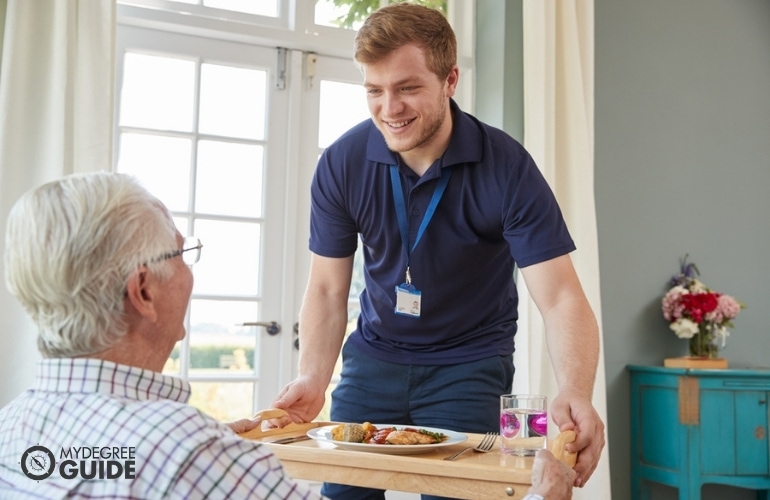 social worker visiting a hospital