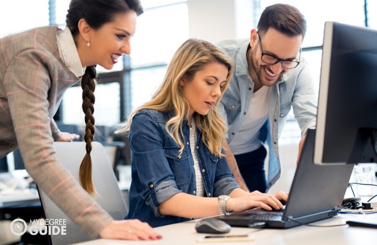 software developers working together in the office