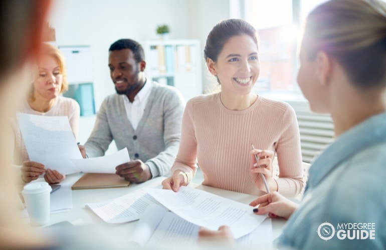 accountants working in the office