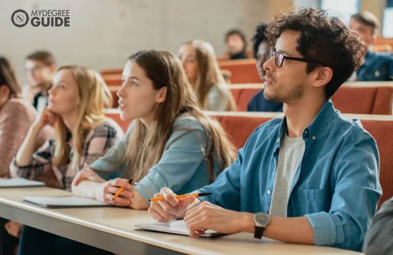 college students sitting in a class