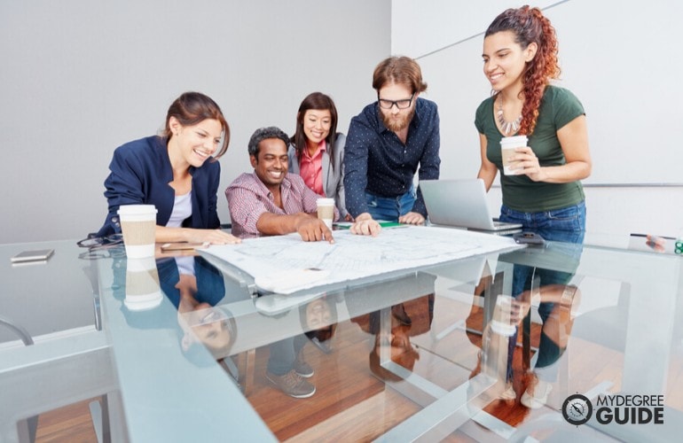 Advertising team planning during a meeting